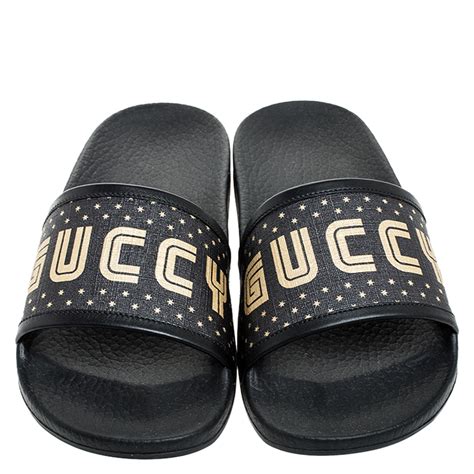 my kitty gucci slip ons|Gucci slide sandals.